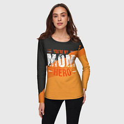 Лонгслив женский Mom hero, цвет: 3D-принт — фото 2