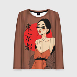 Лонгслив женский Японская модница, цвет: 3D-принт