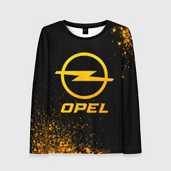 Лонгслив женский Opel - gold gradient, цвет: 3D-принт