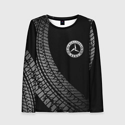 Женский лонгслив Mercedes tire tracks