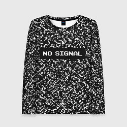 Женский лонгслив Глитч - нет сигнала