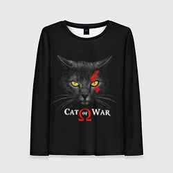 Лонгслив женский Cat of war collab, цвет: 3D-принт