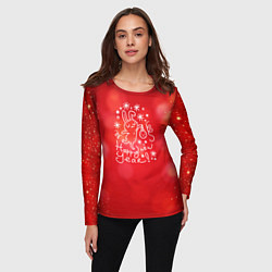 Лонгслив женский Новый заяц в новый год, цвет: 3D-принт — фото 2