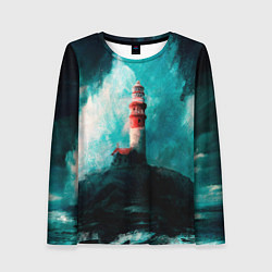 Лонгслив женский Бушующее море, цвет: 3D-принт