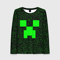 Женский лонгслив Minecraft green squares