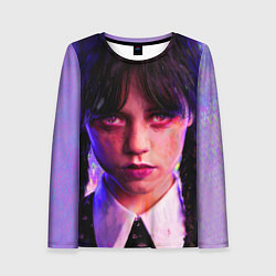 Лонгслив женский Уэнсдэй неон, цвет: 3D-принт