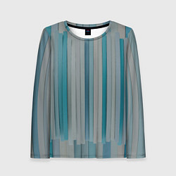 Лонгслив женский Абстрактные геометрические пластины с оттенками си, цвет: 3D-принт