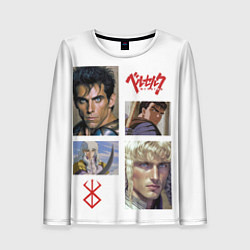 Лонгслив женский Оуэн Уилсон и Бен Стиллер в аниме Берсерк, цвет: 3D-принт