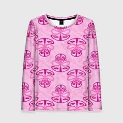 Женский лонгслив Розовый орнамент