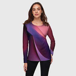 Лонгслив женский Текстурная волна, цвет: 3D-принт — фото 2