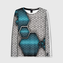 Женский лонгслив Cyber texture abstraction