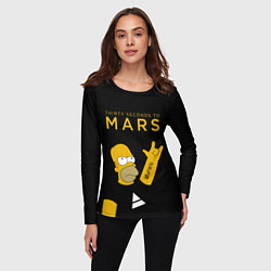 Лонгслив женский 30 Seconds to Mars Гомер Симпсон рокер, цвет: 3D-принт — фото 2