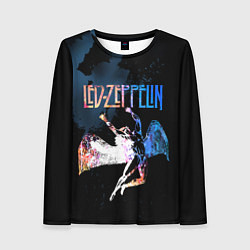 Лонгслив женский Led Zeppelin black, цвет: 3D-принт