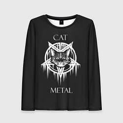 Лонгслив женский Cat metal, цвет: 3D-принт