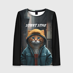 Лонгслив женский Street cat, цвет: 3D-принт