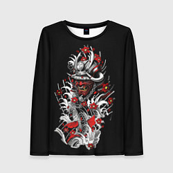 Лонгслив женский Irezumi самурай, цвет: 3D-принт