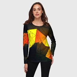 Лонгслив женский Абстрактная геометрия фигур, цвет: 3D-принт — фото 2
