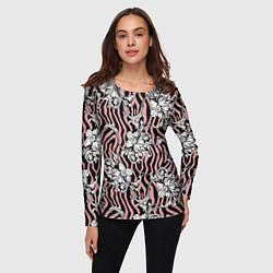 Лонгслив женский Floral pattern - vanguard, цвет: 3D-принт — фото 2