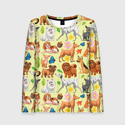 Женский лонгслив Забавные собачки