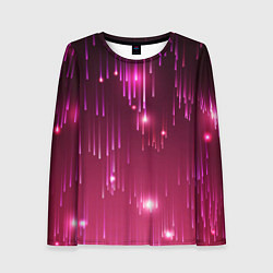 Женский лонгслив Светящиеся розовые линии