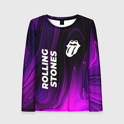 Лонгслив женский Rolling Stones violet plasma, цвет: 3D-принт