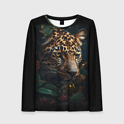 Женский лонгслив Леопард фотореализм