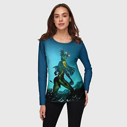 Лонгслив женский Subnautica русалка, цвет: 3D-принт — фото 2