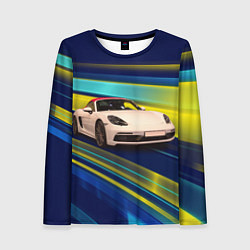 Лонгслив женский Спортивная немецкая машина Porsche 911, цвет: 3D-принт