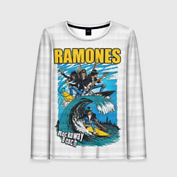 Лонгслив женский Ramones rock away beach, цвет: 3D-принт