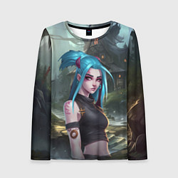 Лонгслив женский Jinx art, цвет: 3D-принт
