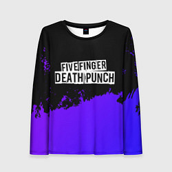 Лонгслив женский Five Finger Death Punch purple grunge, цвет: 3D-принт