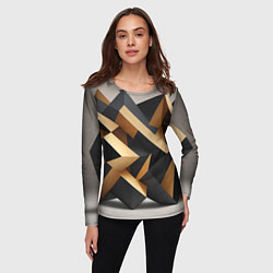 Лонгслив женский Абстрактный куб, цвет: 3D-принт — фото 2