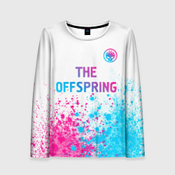 Лонгслив женский The Offspring neon gradient style: символ сверху, цвет: 3D-принт