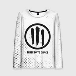 Лонгслив женский Three Days Grace glitch на светлом фоне, цвет: 3D-принт