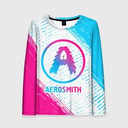 Лонгслив женский Aerosmith neon gradient style, цвет: 3D-принт