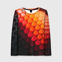 Женский лонгслив Hexagon orange