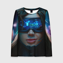 Лонгслив женский Cybergirl, цвет: 3D-принт