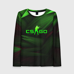 Лонгслив женский CS GO green logo, цвет: 3D-принт