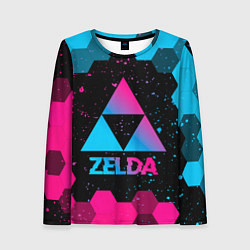 Лонгслив женский Zelda - neon gradient, цвет: 3D-принт
