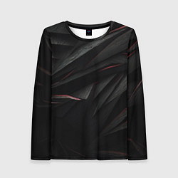 Лонгслив женский Black texture, цвет: 3D-принт