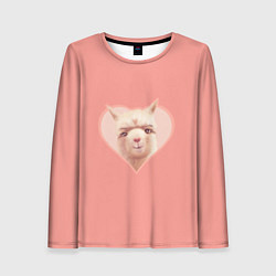 Женский лонгслив Красивая лама