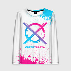 Женский лонгслив CreepyPasta neon gradient style