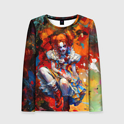 Лонгслив женский Клоун девушка, цвет: 3D-принт
