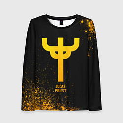 Женский лонгслив Judas Priest - gold gradient