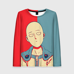 Лонгслив женский Saitama hero face, цвет: 3D-принт