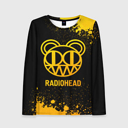 Лонгслив женский Radiohead - gold gradient, цвет: 3D-принт