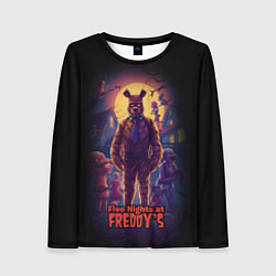 Лонгслив женский Five Nights at Freddys horror, цвет: 3D-принт