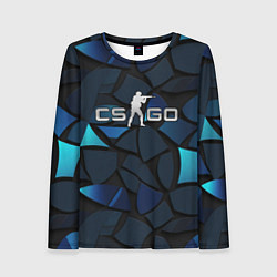 Женский лонгслив CS GO blue black elements