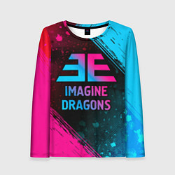 Лонгслив женский Imagine Dragons - neon gradient, цвет: 3D-принт