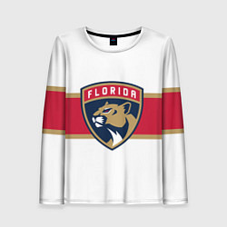 Лонгслив женский Florida panthers - uniform - hockey, цвет: 3D-принт